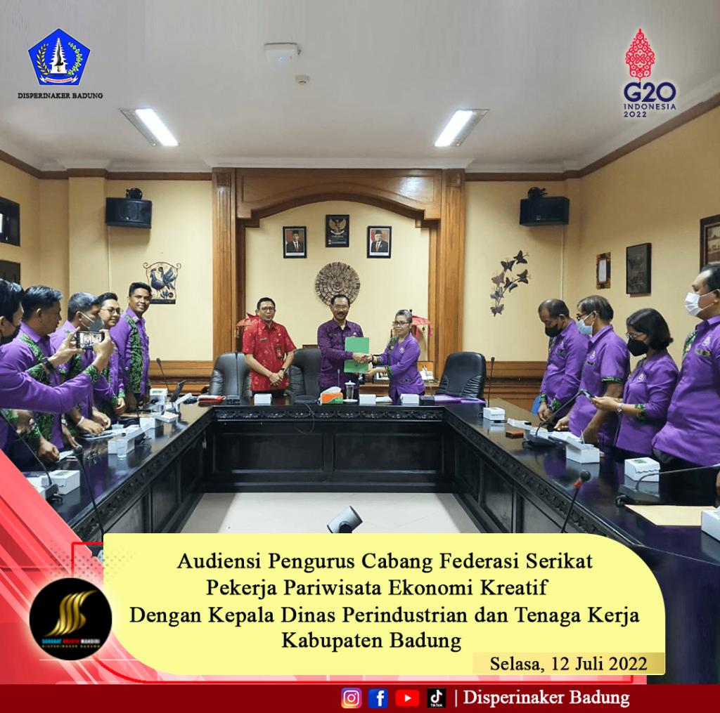 Audiensi Pengurus cabang FSP PAREKRAF SPSI Kabupaten Badung masa bakti 2022-2027